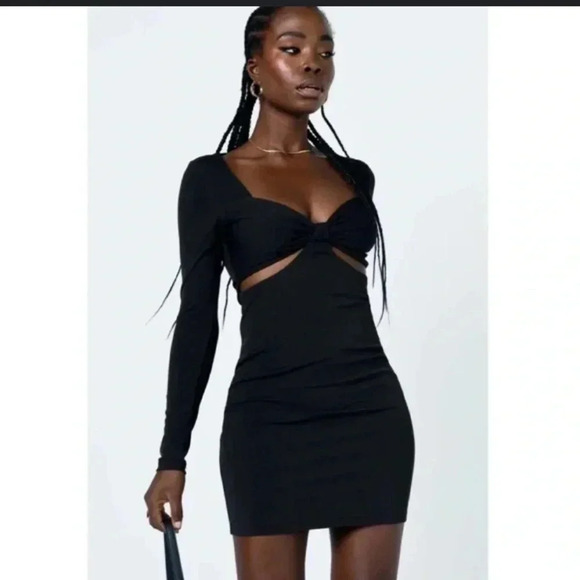 Princess Polly black cut out dress size 4. NWOT. - Picture 1 of 5
